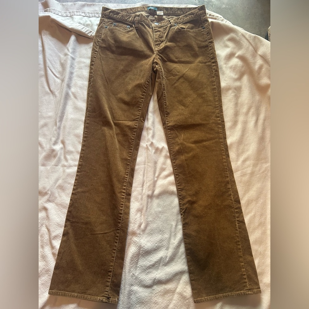 J Crew Stretch Jeans Size 29S. Dark Brown Corduroy